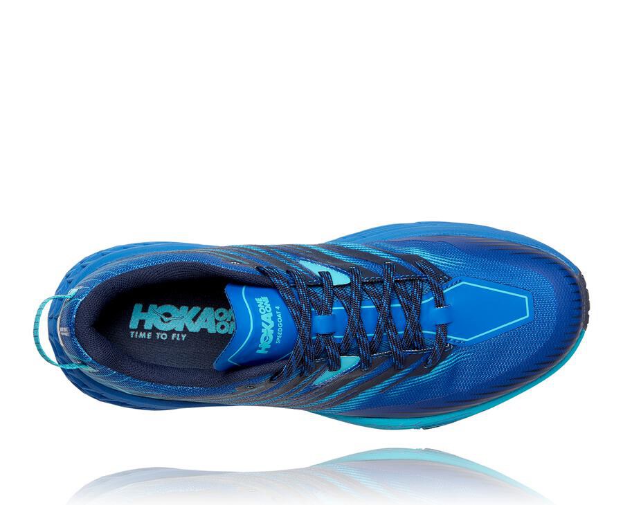 Hoka One One Mens Trail Shoes - Speedgoat 4 - Blue - HNZA47125